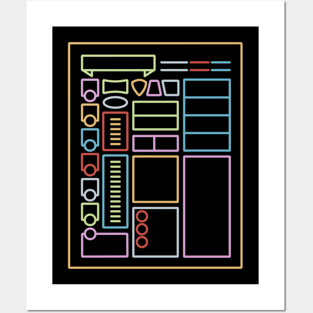 Minimal Character Sheet Wall Art by Glassstaff